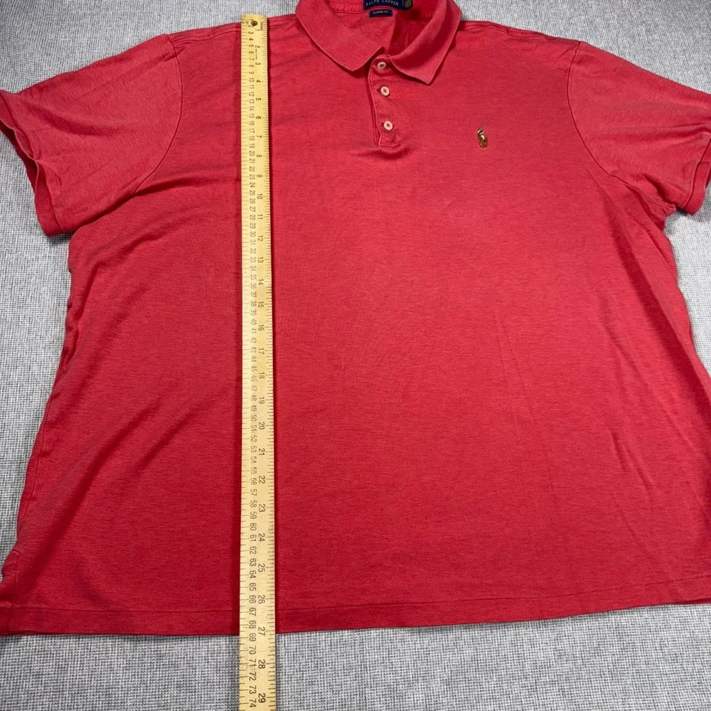 Polo Ralph Lauren Men XXL Salmon Pink Classic Fit Short Sleeve Cotton Polo Shirt